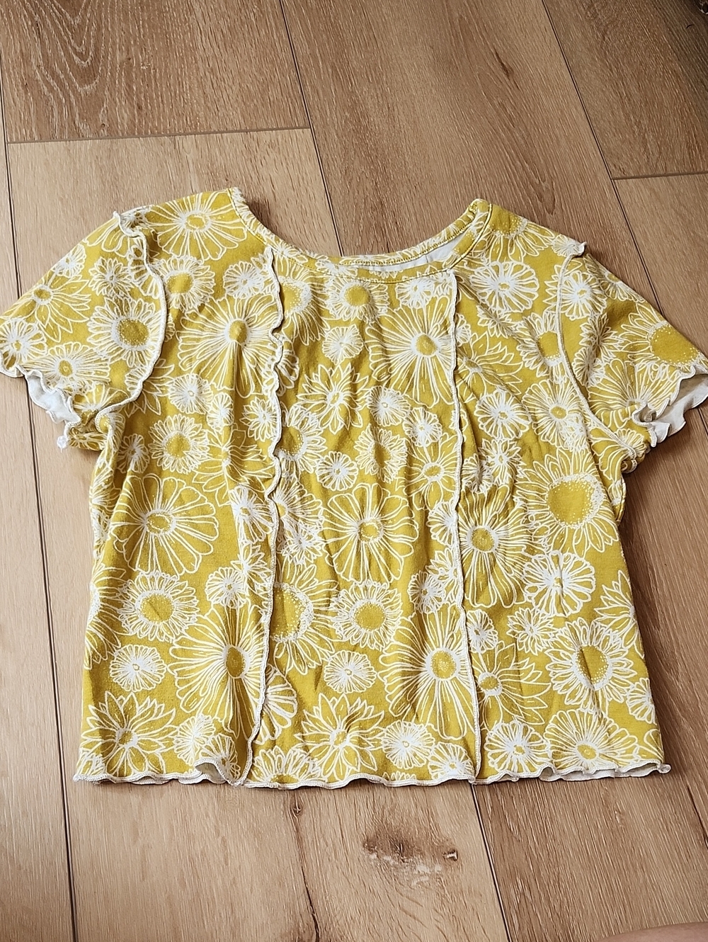 SO Yellow Floral Top, Girls Large